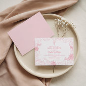 Blush Pink Jungle Safari Animals Baby Shower 招待状