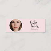 Blush Pink Lashes And Brows Professional Photo Qr スキニー名刺 (正面)