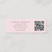 Blush Pink Lashes And Brows Professional Photo Qr スキニー名刺 (裏面)