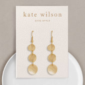 Blush Pink Leather Earring Display Card