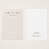 Blush Pink Leather Earring Display Card (正面&裏面)