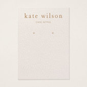 Blush Pink Leather Earring Display Card (正面)