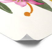 Blush Pink Lily Botanical Wedding Welcome ポスター (角)