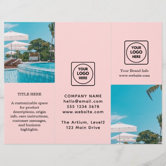 Blush Pink Logo | Elegant Custom Business Branding (正面)