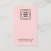 Blush Pink Logo | Modern Business Loyalty Design ロイヤリティカード (裏面)
