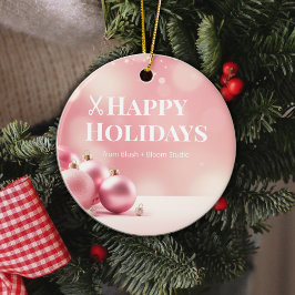 Blush Pink Logo Ornament for Salons セラミックオーナメント