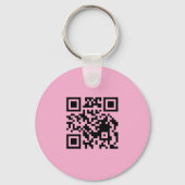 Blush Pink Logo QR Code Promo Keychains キーホルダー (裏面)