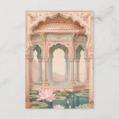 Blush Pink Lotus Garden Indian Wedding Details エンクロージャーカード (裏面)