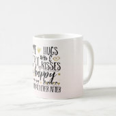 Blush Pink Love Hugs XOXO Kisses Happy Heart コーヒーマグカップ (正面右)