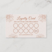 Blush Pink Loyalty Card for Salon & Beauty Artists ロイヤリティカード (正面)