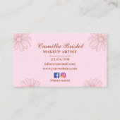Blush Pink Loyalty Card for Salon & Beauty Artists ロイヤリティカード (裏面)