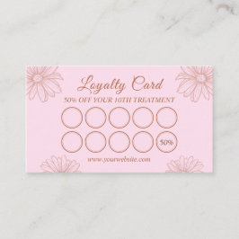 Blush Pink Loyalty Card for Salon & Beauty Artists ロイヤリティカード