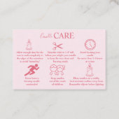 Blush Pink Luxury Aesthetic Candle Care 名刺 (正面)