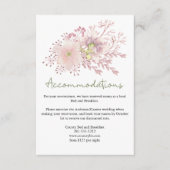 Blush Pink Magnolia Floral Wedding Invitation Card エンクロージャーカード (正面)