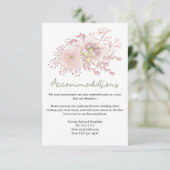 Blush Pink Magnolia Floral Wedding Invitation Card エンクロージャーカード (スタンド正面)