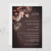 Blush Pink Metallic 3D Flowers Wedding Invitation 招待状 (正面)