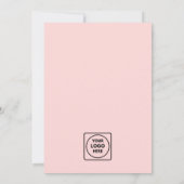 Blush Pink Minimalist | オーダーメイドのビジネスイベントロゴ 招待状 (裏面)