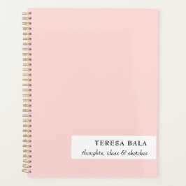 Blush Pink Minimalist 2026 Design プランナー手帳