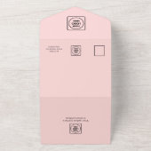 Blush Pink Minimalist | Custom Business Event RSVP オールインワン招待状 (外側)
