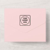 Blush Pink Minimalist | Custom Business Event RSVP オールインワン招待状 (裏面)