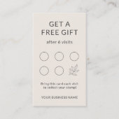Blush Pink Minimalist Small Business Loyalty Card 名刺 (正面)