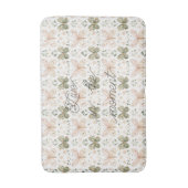 Blush Pink Mint Green Butterflies  バスマット (正面縦)