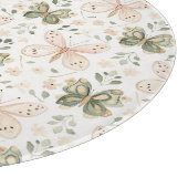 Blush Pink Mint Green Butterfly カッティングボード (角)