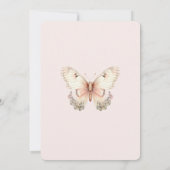Blush Pink Mint Green Gold Butterfly Birthday 招待状 (裏面)