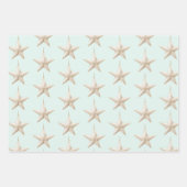 Blush Pink Mint Star Ornaments Christmas ラッピングペーパーシート (正面3)