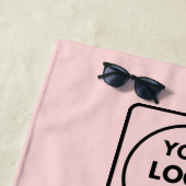 Blush Pink Modern | Custom Professional Logo  ビーチタオル (インサイチュ)