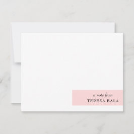 Blush Pink | Modern Feminine Minimalist Design ノートカード