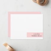 Blush Pink | Modern Feminine Minimalist Design ノートカード (正面/裏面インサイチュ)