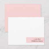 Blush Pink | Modern Feminine Minimalist Design ノートカード (正面/裏面)