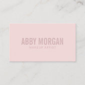 Blush Pink Modern Makeup 名刺 (正面)