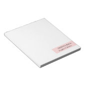 Blush Pink Modern Minimal Feminine Design ノートパッド (アングル)