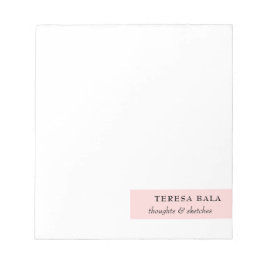 Blush Pink Modern Minimal Feminine Design ノートパッド