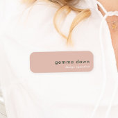Blush Pink Modern Minimal Feminine Girly 名札