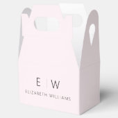 Blush Pink Modern Minimalist Monogram Name フェイバーボックス (オープン)