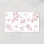 Blush Pink Modern Minimalist Wedding Details Card 名刺 (裏面)