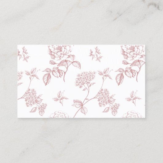 Blush Pink Modern Minimalist Wedding Details Card 名刺 (裏面)