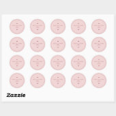 Blush Pink Modern Minimalist Wedding Stickers ラウンドシール (シート)