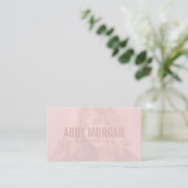 Blush Pink Modern Photo Makeup Business Card 名刺 (スタンド正面)