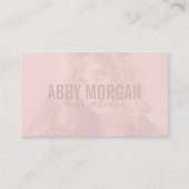 Blush Pink Modern Photo Makeup Business Card 名刺 (正面)