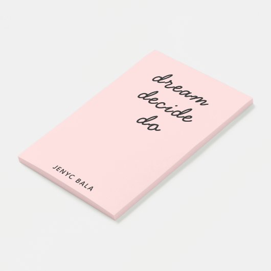 Blush Pink Modern Stylish Script Design ポストイット (アングル)