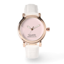 Blush Pink Monogram Modern Minimalist Feminine Chi