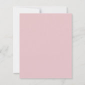 Blush pink monogram wreath birthday invitation (裏面)