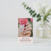 Blush Pink Nail Tech Photo QR Code 名刺 (スタンド正面)