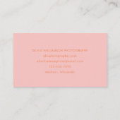 Blush Pink Orange Script Name Minimalist Creative 名刺 (裏面)