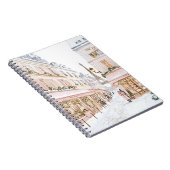 Blush Pink Paris Eiffel Tower Winter ノートブック (右側)