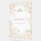 Blush Pink Party Communion Welcome Sign アクリルサイン (傾斜)